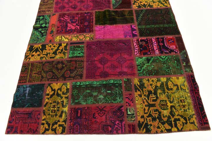5' 7 x 7' 6 Hand Knotted Ultra Vintage Persian Wool Rug