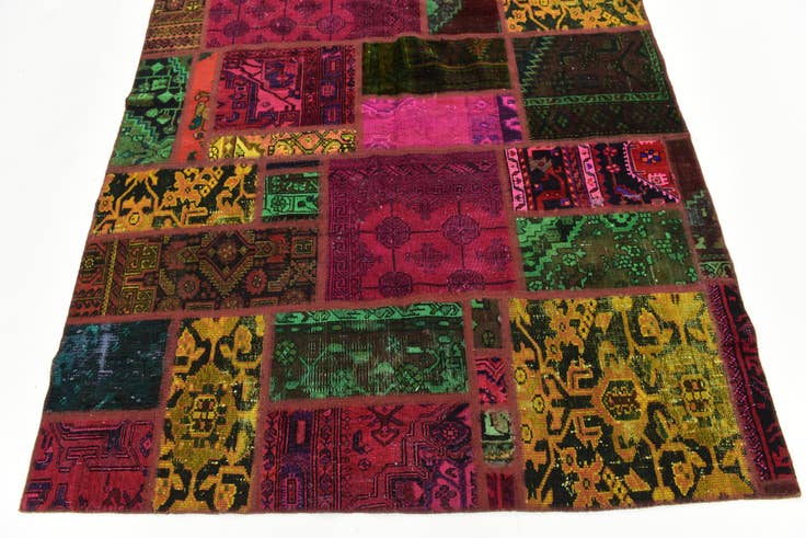 Detail image of 5' 7 x 7' 6 Hand Knotted Ultra Vintage Persian Wool Rug