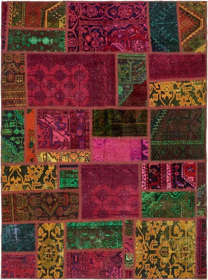 5' 7 x 7' 6 Hand Knotted Ultra Vintage Persian Wool Rug