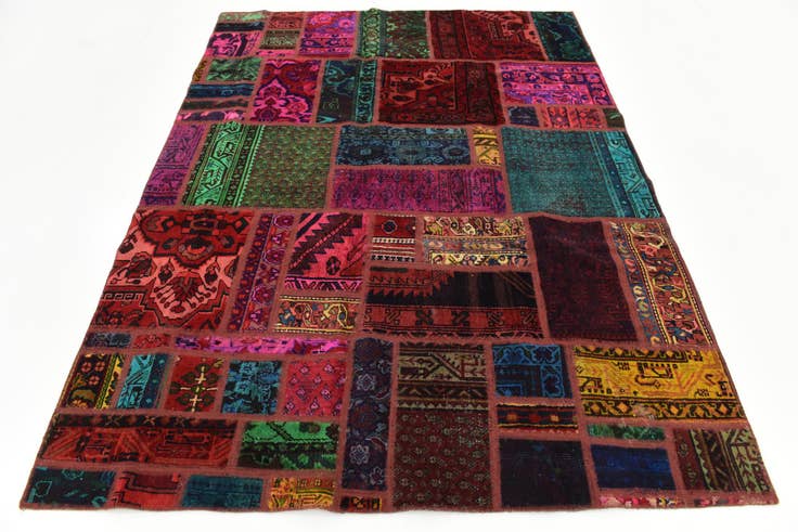 Detail image of 5' 8 x 7' 6 Hand Knotted Ultra Vintage Persian Wool Rug