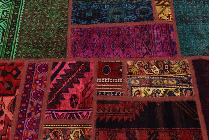 Detail image of 5' 8 x 7' 6 Hand Knotted Ultra Vintage Persian Wool Rug