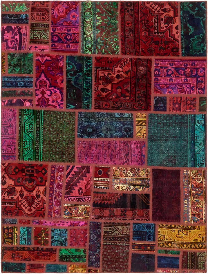 Detail image of 5' 8 x 7' 6 Hand Knotted Ultra Vintage Persian Wool Rug