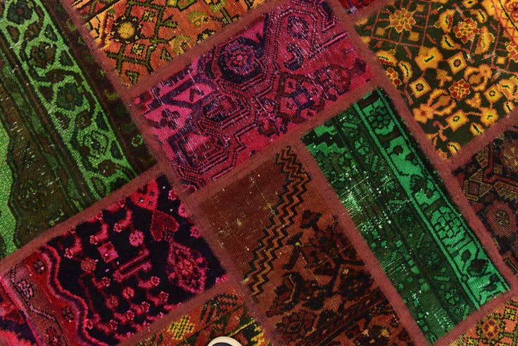 Detail image of 5' 10 x 7' 5 Hand Knotted Ultra Vintage Persian Wool Rug