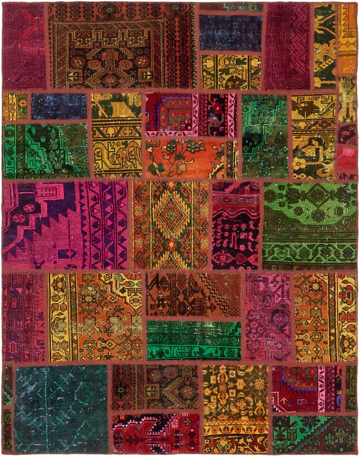 Detail image of 5' 10 x 7' 5 Hand Knotted Ultra Vintage Persian Wool Rug