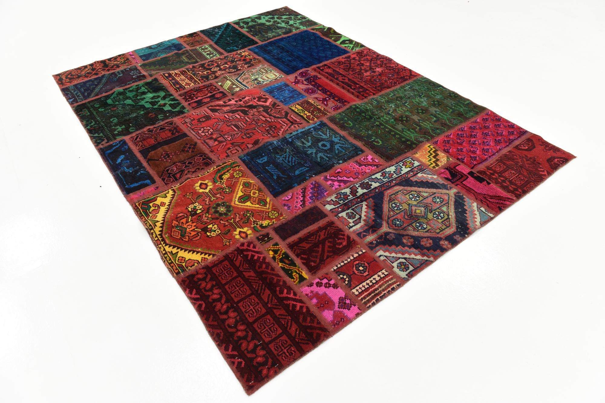 5' 8 x 7' 6 Hand Knotted Ultra Vintage Persian Wool Rug