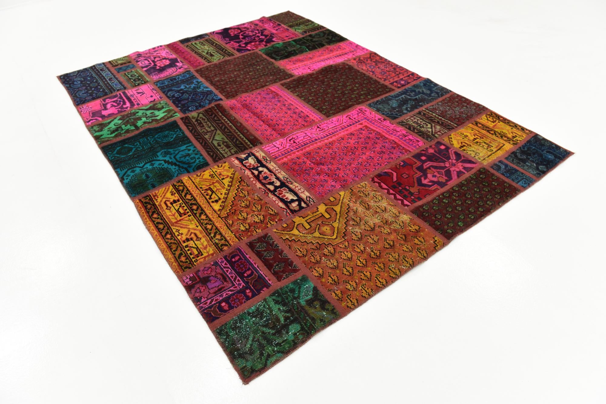 5' 10 x 7' 7 Hand Knotted Ultra Vintage Persian Wool Rug
