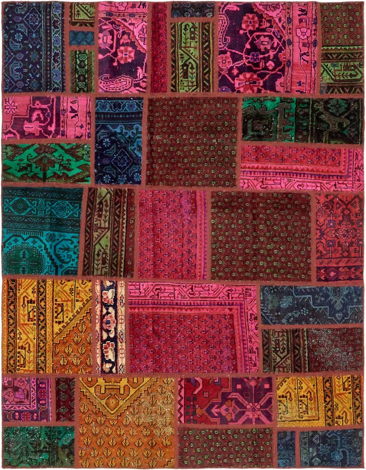 Detail image of 5' 10 x 7' 7 Hand Knotted Ultra Vintage Persian Wool Rug