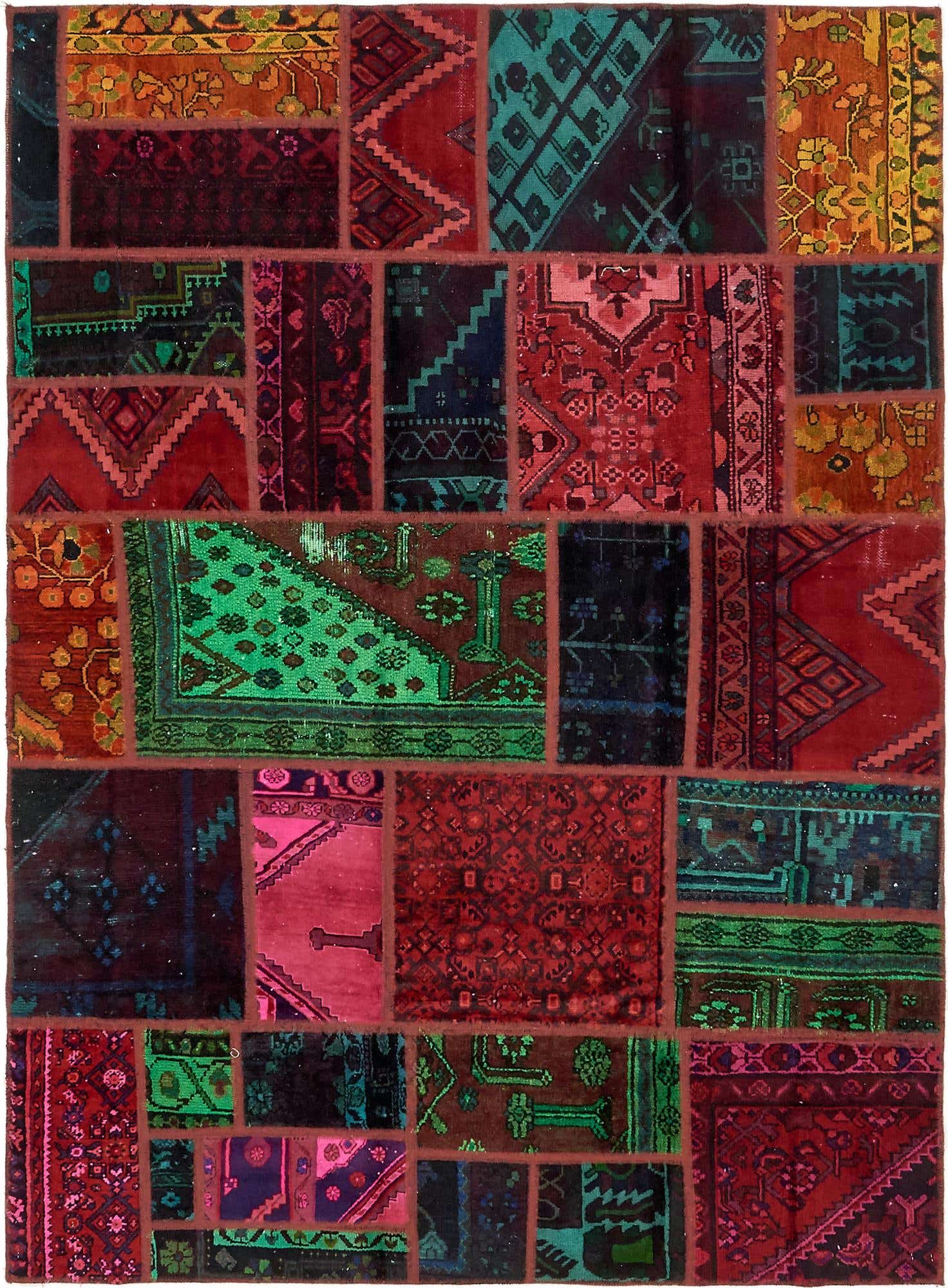 5' 6 x 7' 6 Hand Knotted Ultra Vintage Persian Wool Rug