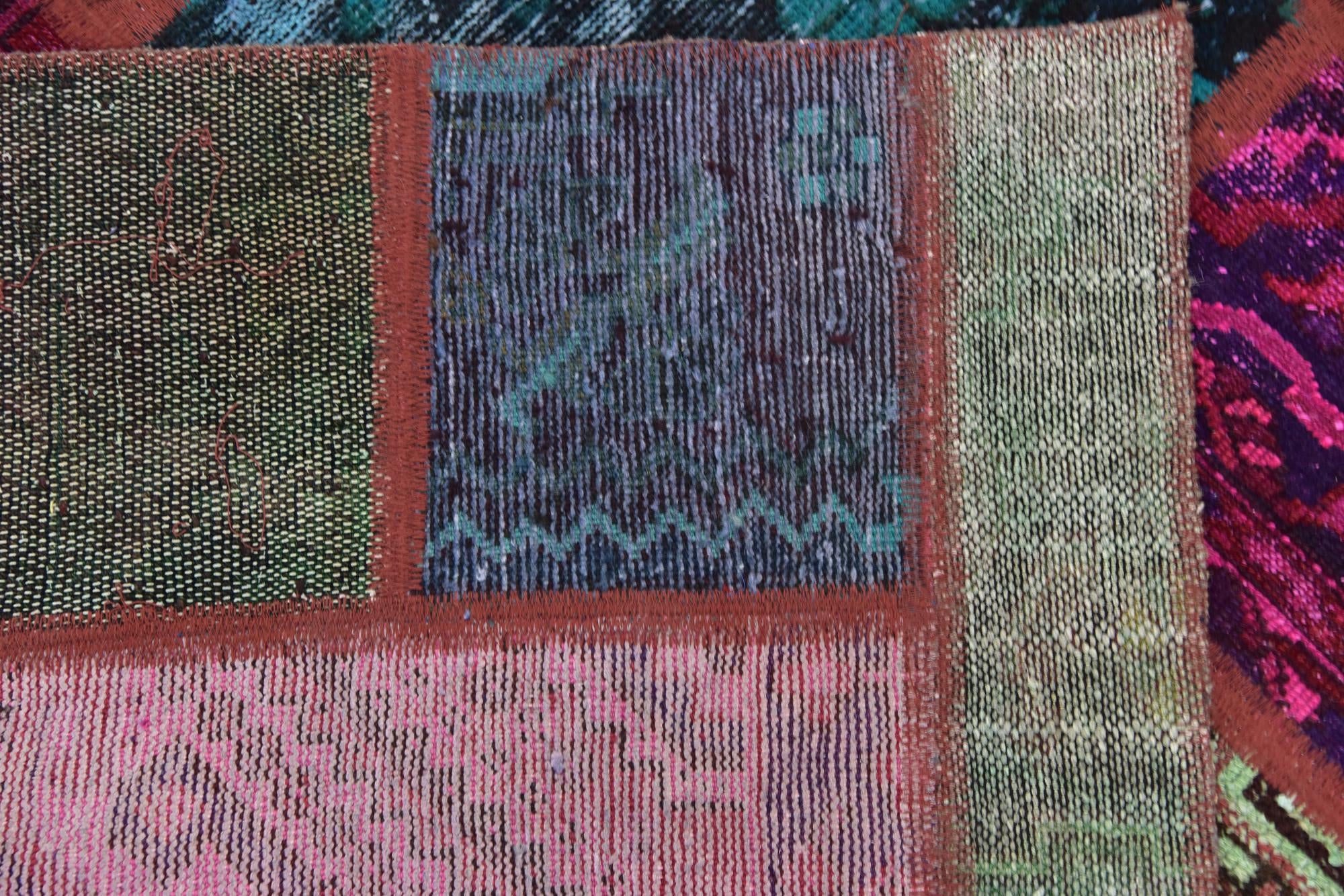 185cm x 225cm anudado a mano Ultra Vintage Alfombra Persa Lana