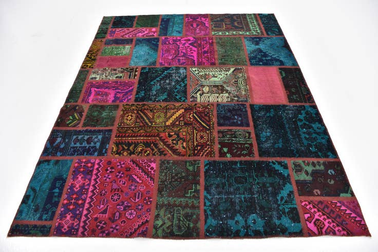 Detail image of 185cm x 225cm anudado a mano Ultra Vintage Alfombra Persa Lana