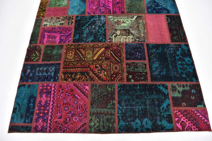 185cm x 225cm anudado a mano Ultra Vintage Alfombra Persa Lana