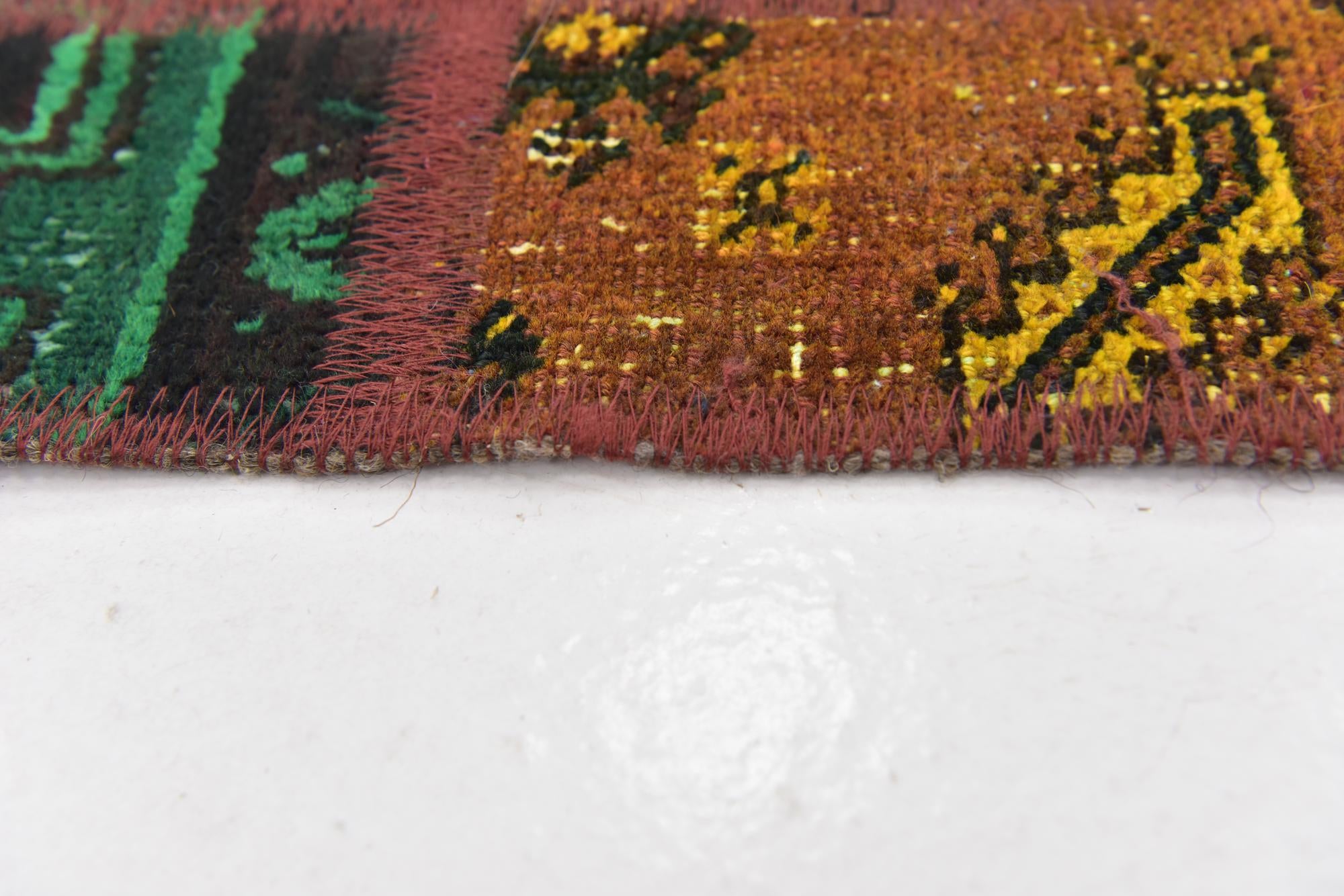 185cm x 225cm anudado a mano Ultra Vintage Alfombra Persa Lana