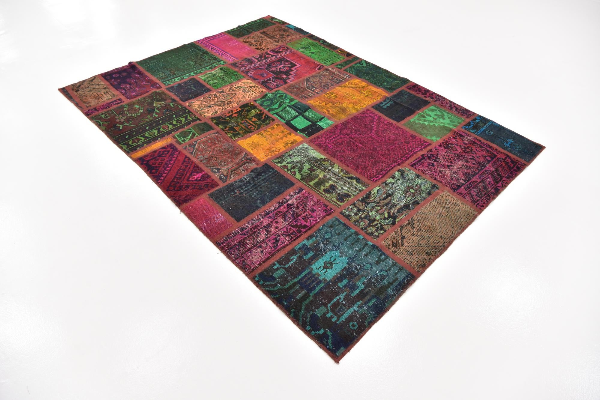 5' 9 x 7' 8 Hand Knotted Ultra Vintage Persian Wool Rug