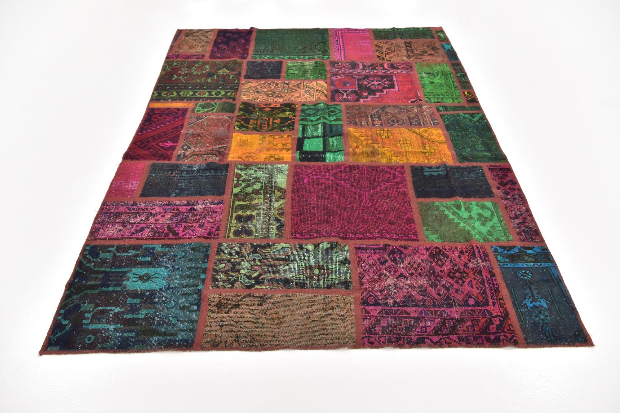 5' 9 x 7' 8 Hand Knotted Ultra Vintage Persian Wool Rug