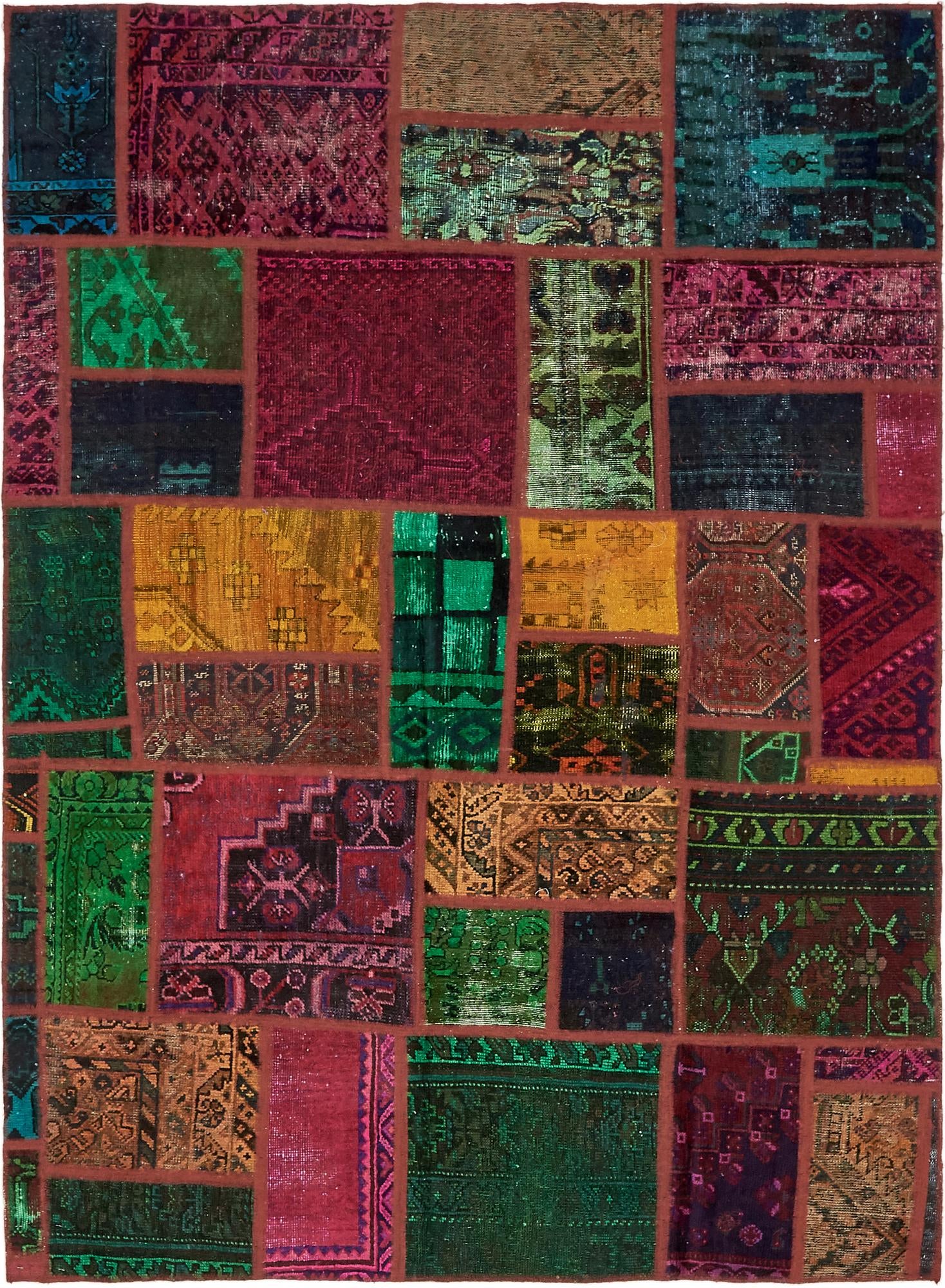 5' 9 x 7' 8 Hand Knotted Ultra Vintage Persian Wool Rug