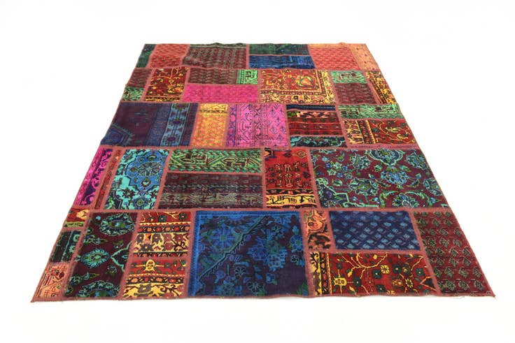 Detail image of 5' 10 x 7' 6 Hand Knotted Ultra Vintage Persian Wool Rug