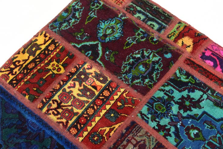 Detail image of 5' 10 x 7' 6 Hand Knotted Ultra Vintage Persian Wool Rug
