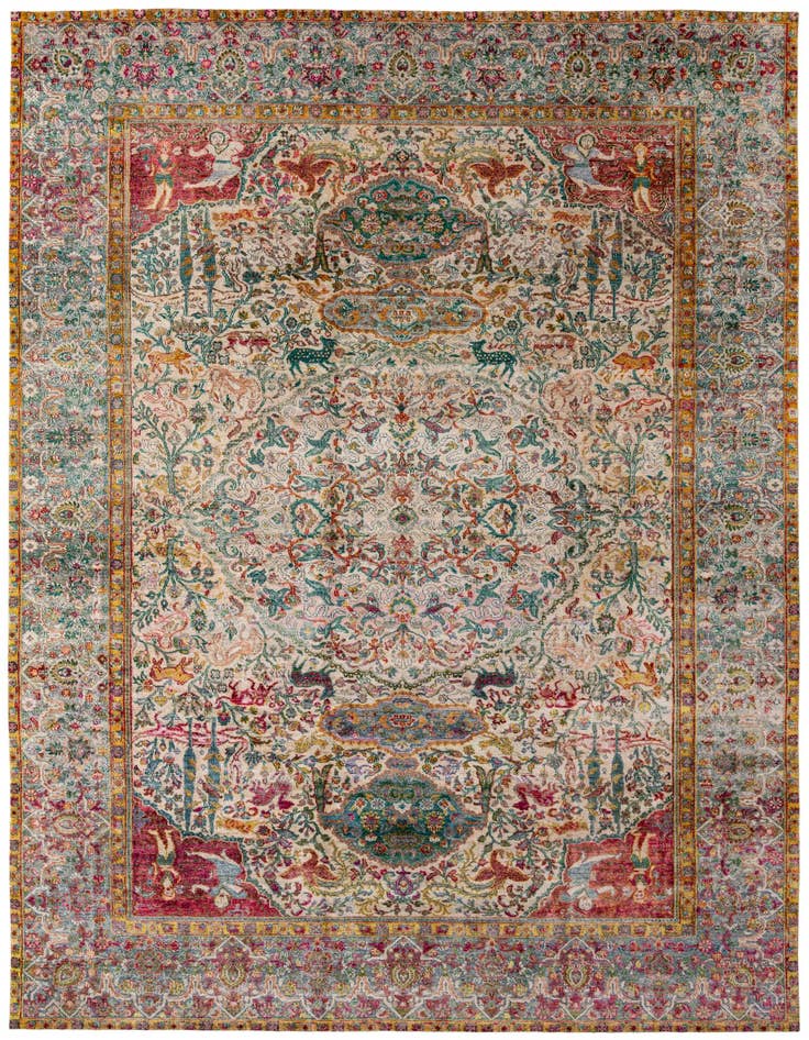 Detail image of 8' 6 x 12' 7 Hand Knotted Ultra Vintage Persian Rug