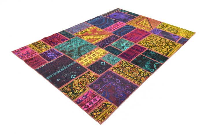 5' 9 x 8' Hand Knotted Ultra Vintage Persian Wool Rug