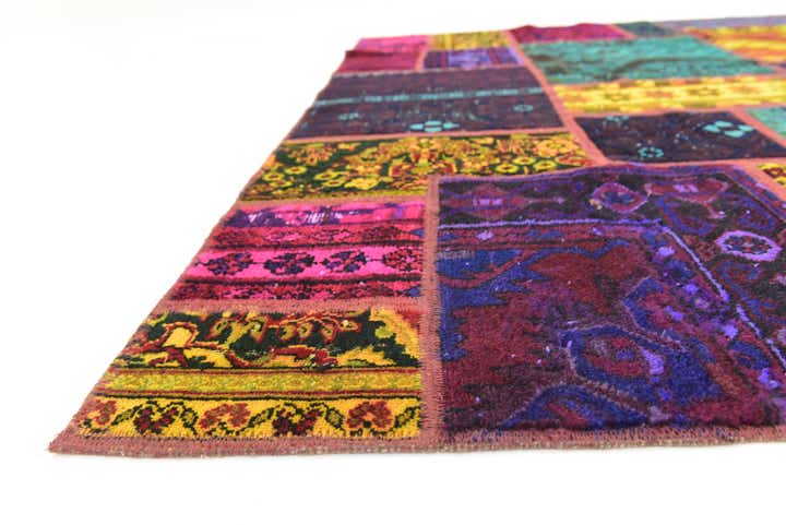 5' 9 x 8' Hand Knotted Ultra Vintage Persian Wool Rug