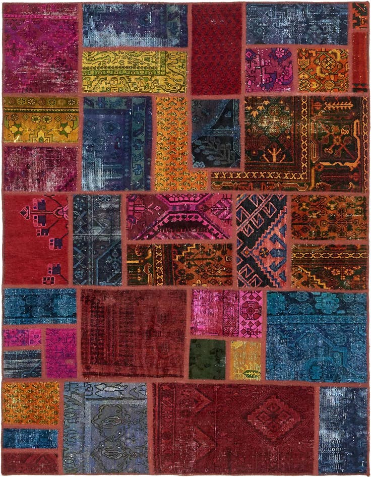 Detail image of 5' 6 x 7' 9 Hand Knotted Ultra Vintage Persian Wool Rug