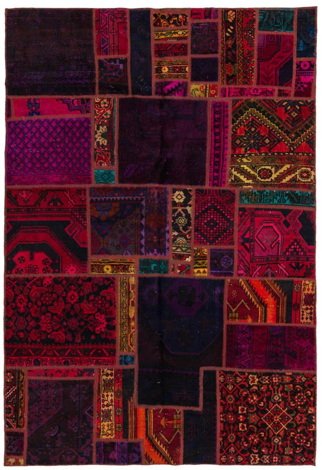 Detail image of 5' 6 x 8' 3 Hand Knotted Ultra Vintage Persian Wool Rug