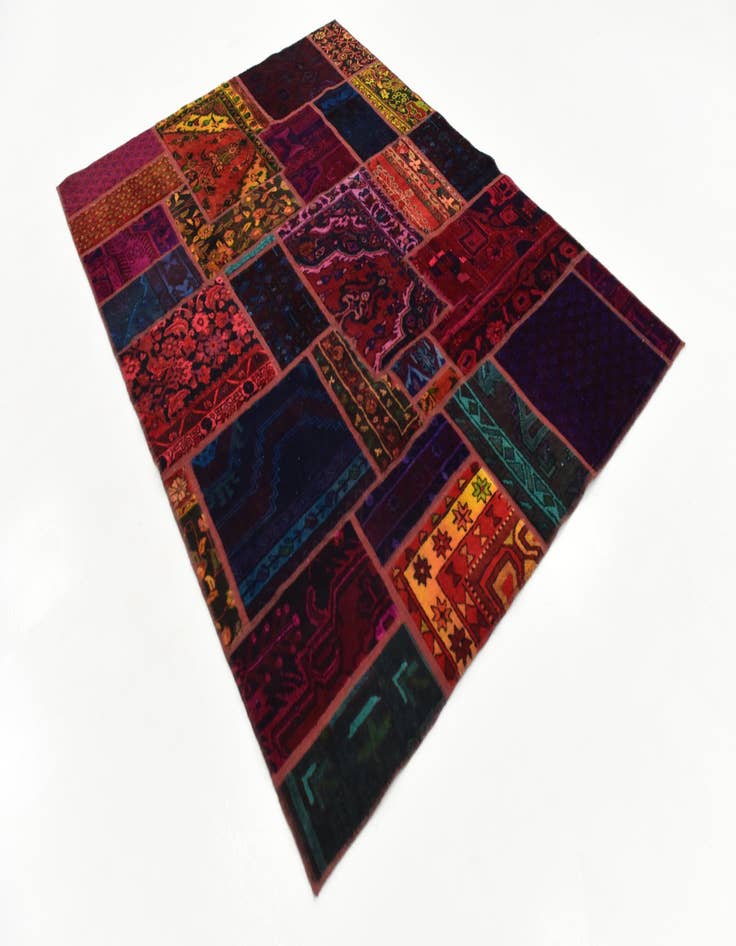 Detail image of 5' 8 x 7' 7  Hand Knotted Ultra Vintage Persian Wool Rug