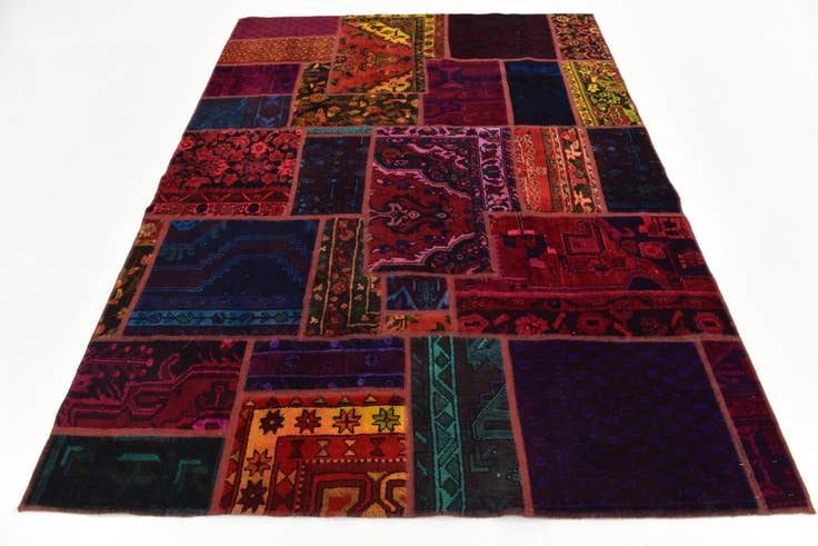 Detail image of 5' 8 x 7' 7 Hand Knotted Ultra Vintage Persian Wool Rug