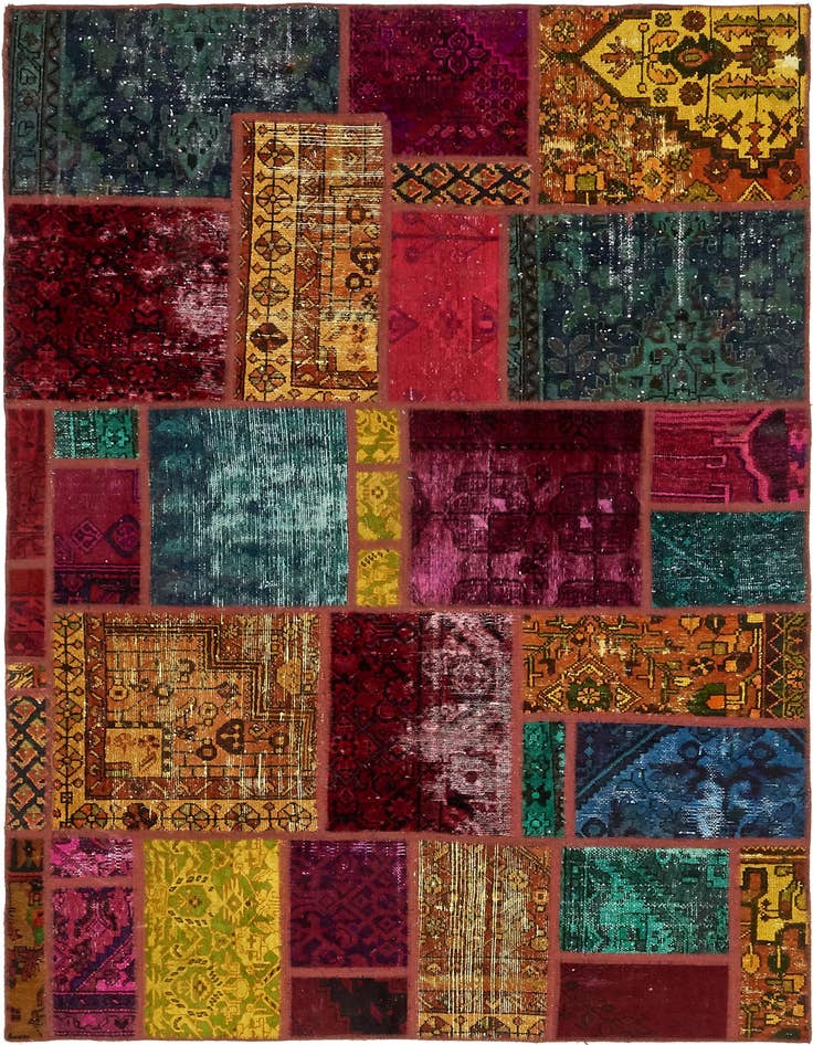 Detail image of 5' 5 x 8' Hand Knotted Ultra Vintage Persian Wool Rug