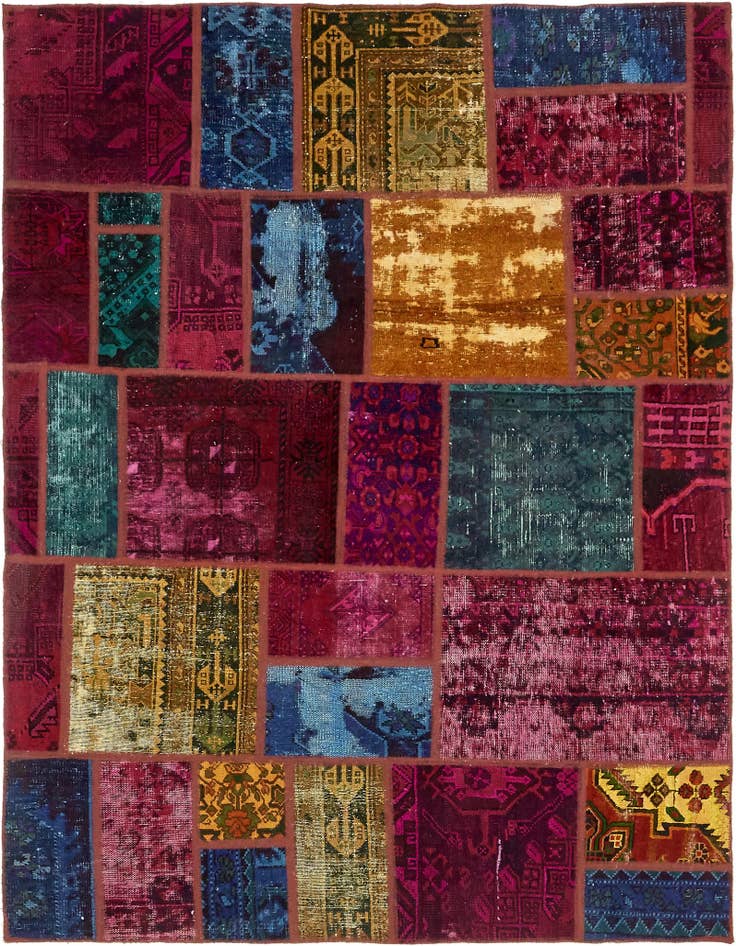 Detail image of 6' x 7' 8 Hand Knotted Ultra Vintage Persian Wool Rug