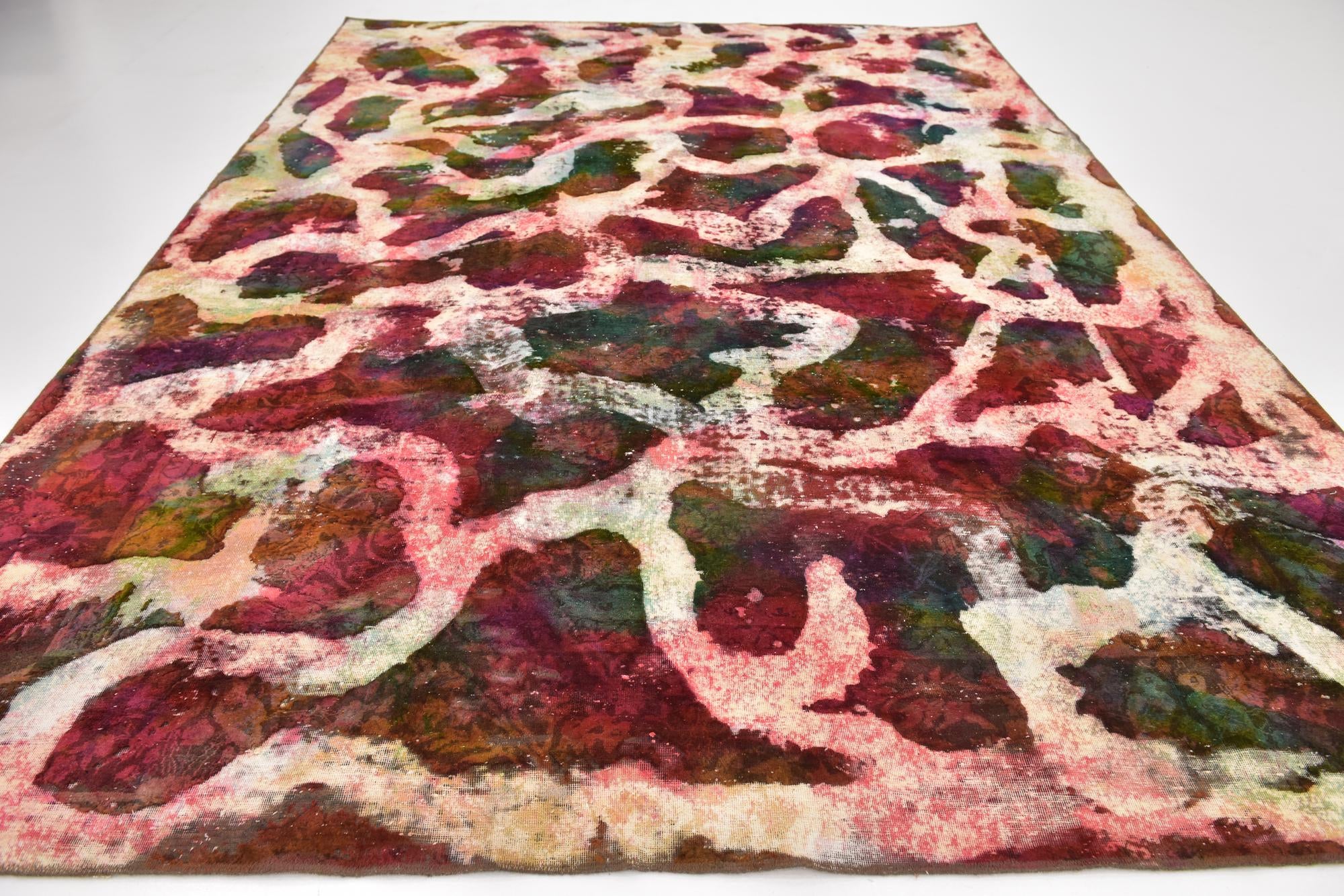 8' 10 x 12' 10 Hand Knotted Ultra Vintage Persian Wool Rug