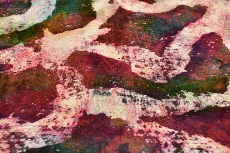 Detail image of 8' 10 x 12' 10 Hand Knotted Ultra Vintage Persian Wool Rug