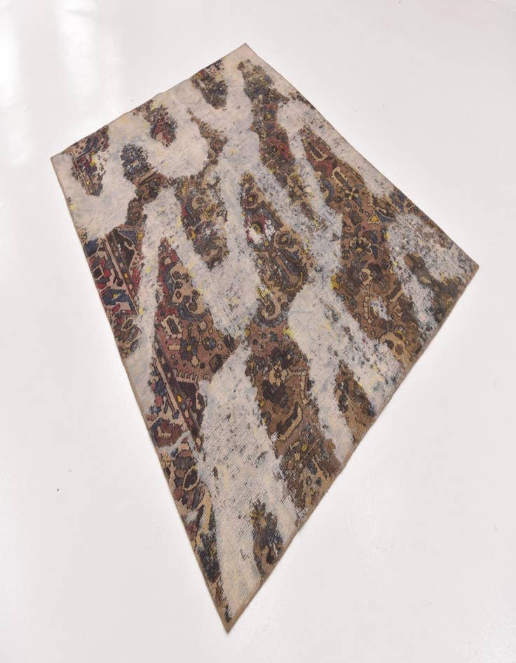 Detail image of 6' 2 x 8'  Hand Knotted Ultra Vintage Persian Wool Rug