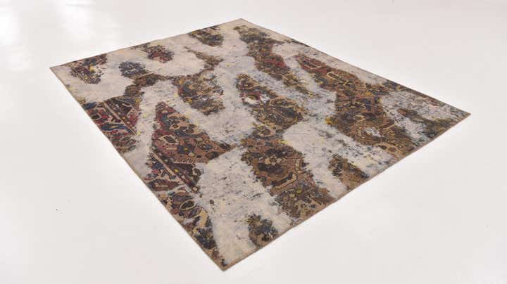 6' 2 x 8' Hand Knotted Ultra Vintage Persian Wool Rug