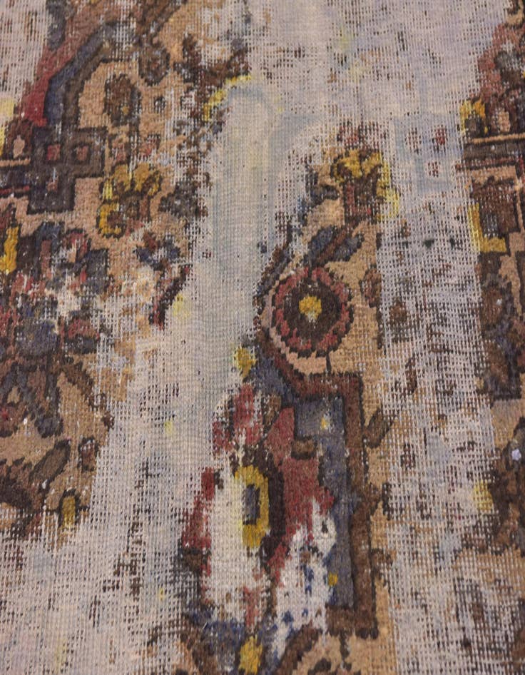 Detail image of 6' 2 x 8'  Hand Knotted Ultra Vintage Persian Wool Rug