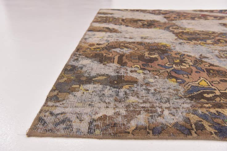 Detail image of 6' 2 x 8' Hand Knotted Ultra Vintage Persian Wool Rug