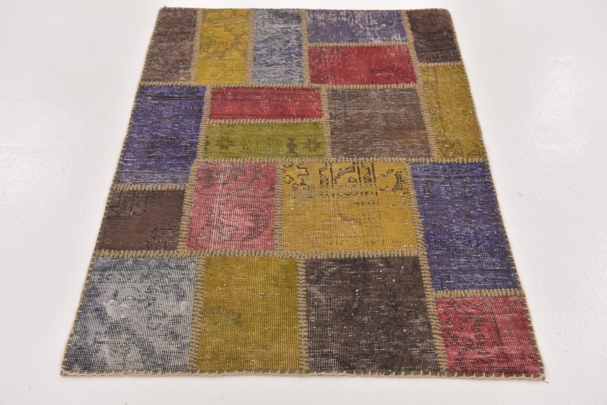2' 10 x 4' 3 Hand Knotted Ultra Vintage Persian Wool Rug