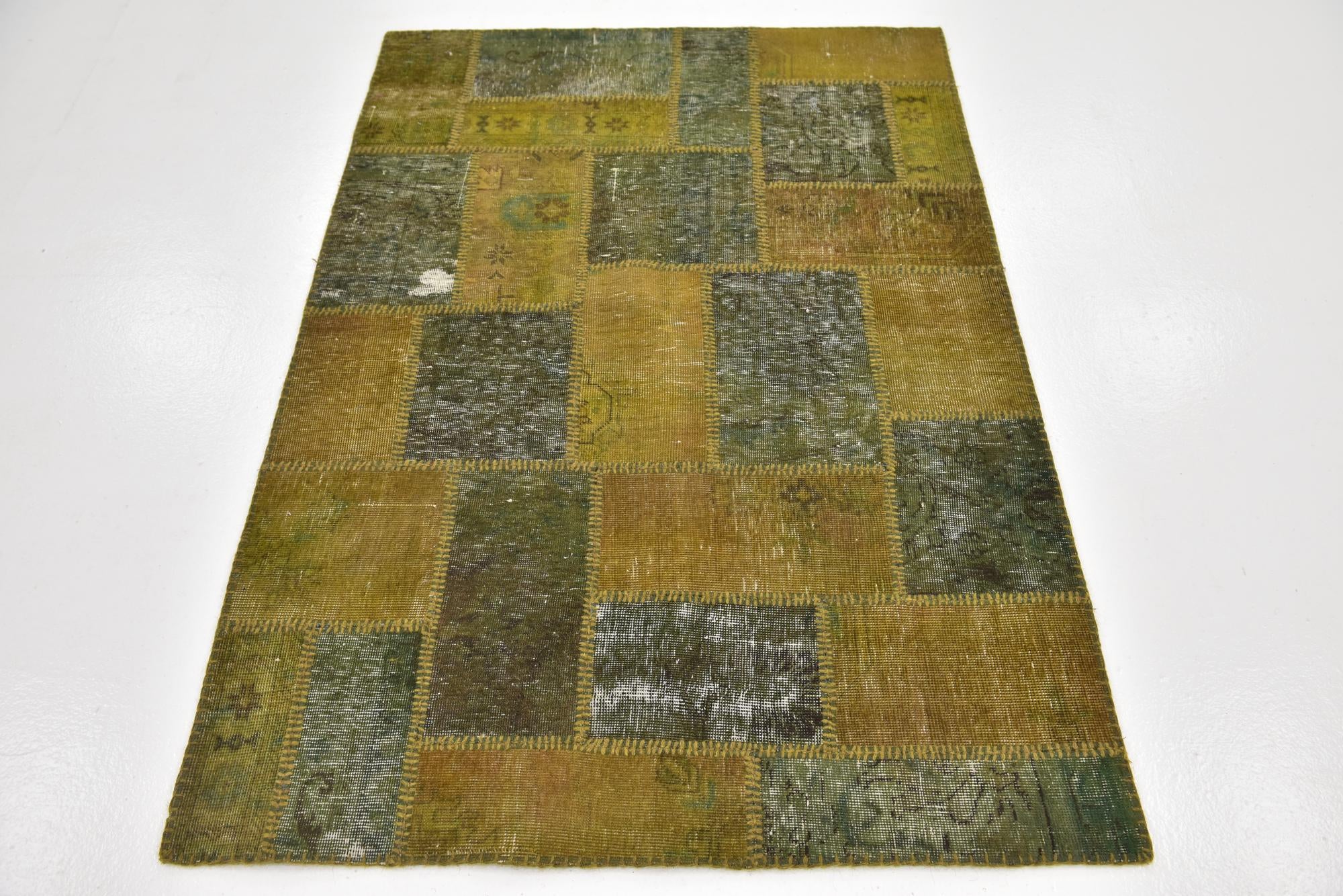 3' 9 x 5' 4 Hand Knotted Ultra Vintage Persian Wool Rug