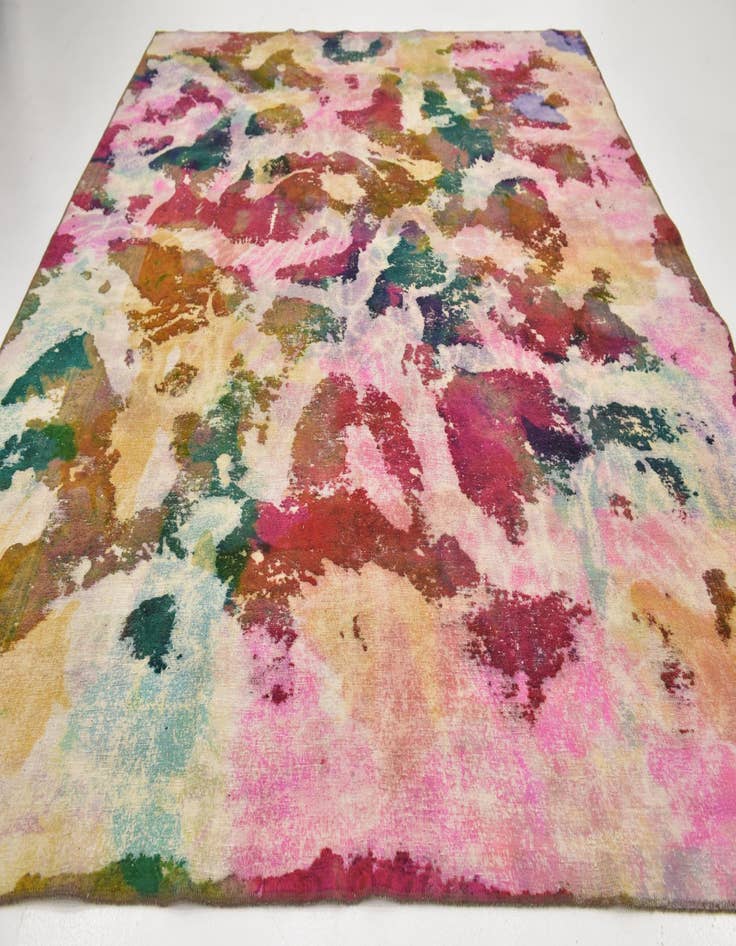 Detail image of 9' 5 x 12' Hand Knotted Ultra Vintage Persian Wool Rug