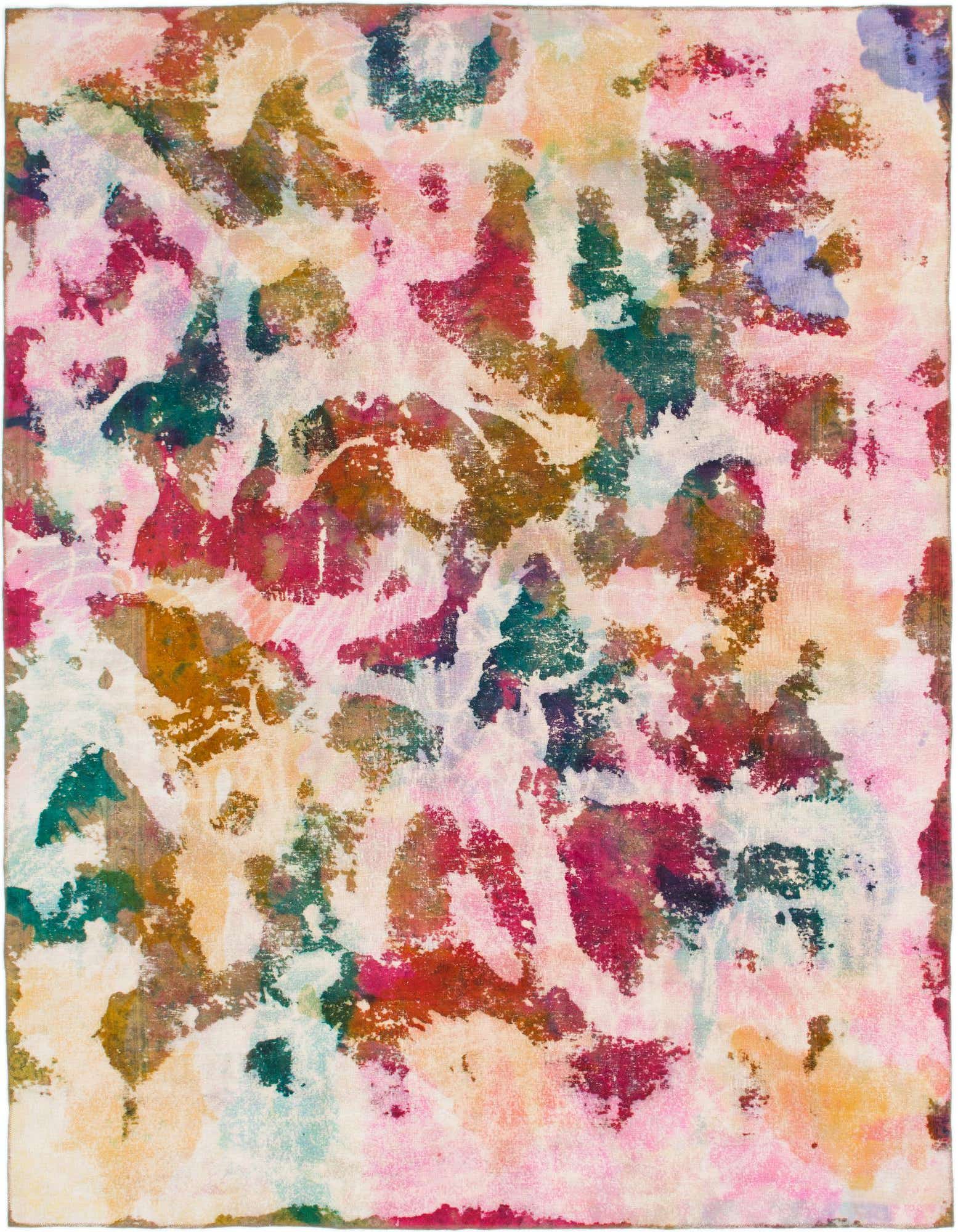 Primary image  9' 5 x 12'  Hand Knotted Ultra Vintage Persian Wool Rug