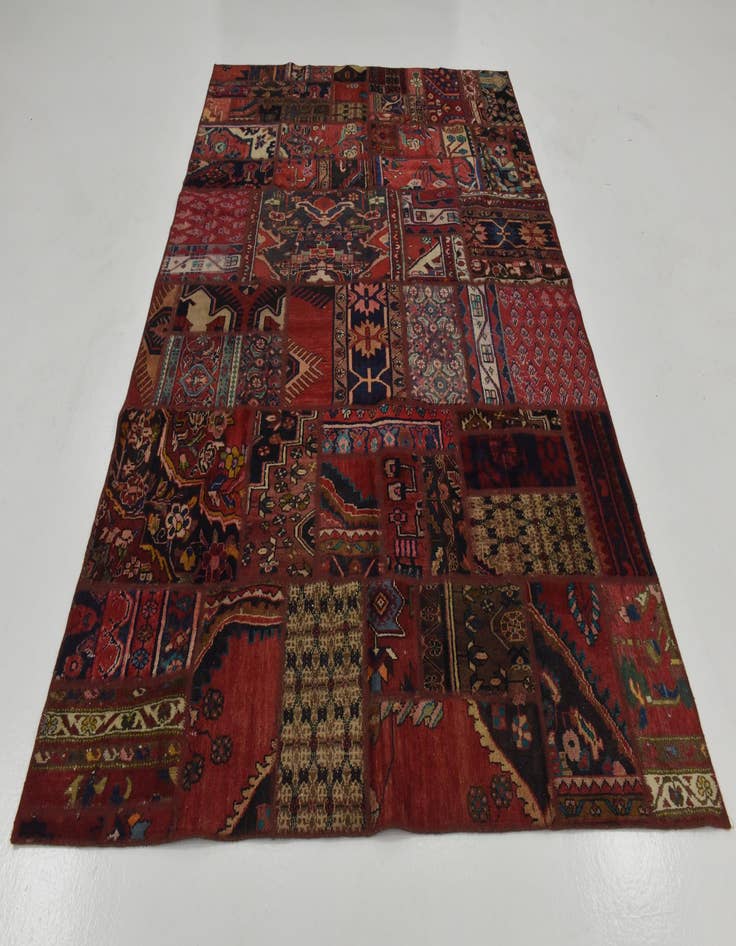 Detail image of 6' 2 x 9' 2  Hand Knotted Ultra Vintage Persian Wool Rug