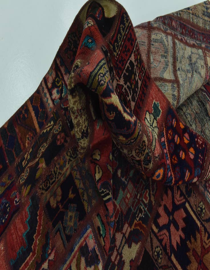 Detail image of 6' 2 x 9' 2  Hand Knotted Ultra Vintage Persian Wool Rug