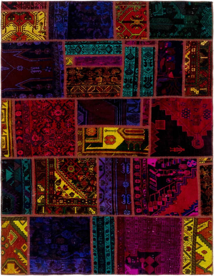 Detail image of 5' 4 x 7' 7 Hand Knotted Ultra Vintage Persian Wool Rug