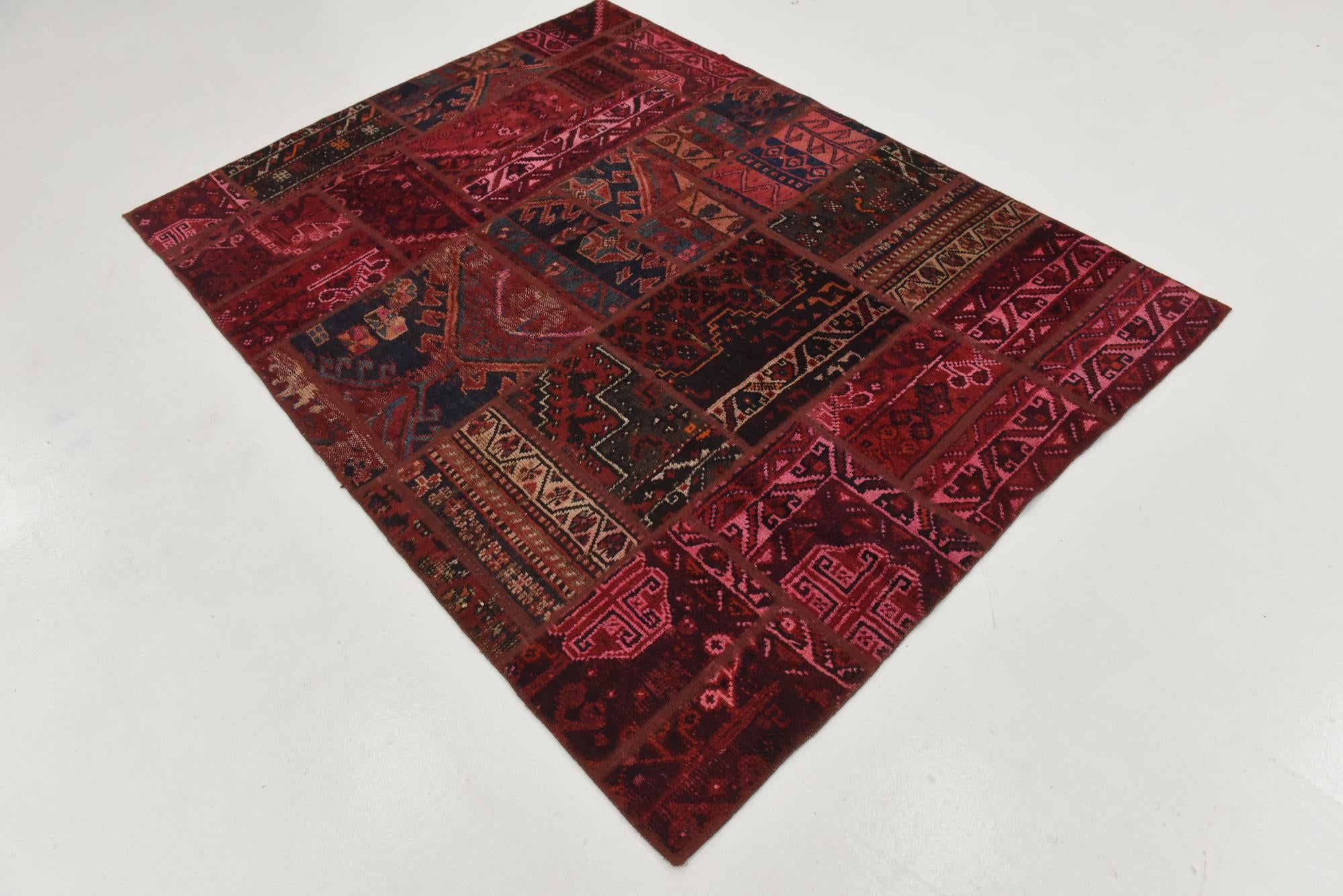 5' 3 x 7' Hand Knotted Ultra Vintage Persian Wool Rug
