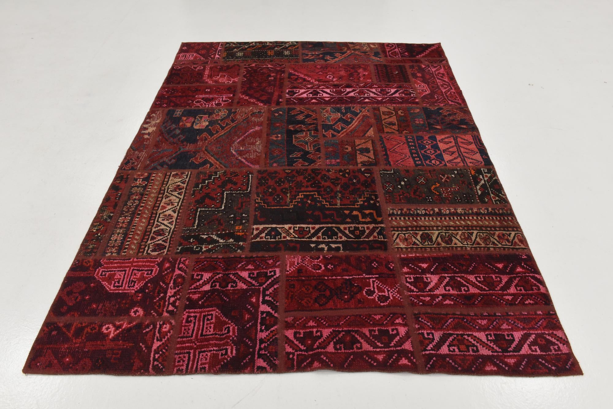 5' 3 x 7' Hand Knotted Ultra Vintage Persian Wool Rug