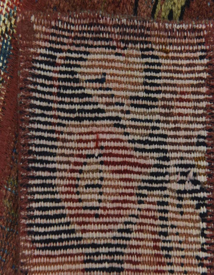 Detail image of 6' 4 x 9' 8  Hand Knotted Ultra Vintage Persian Wool Rug