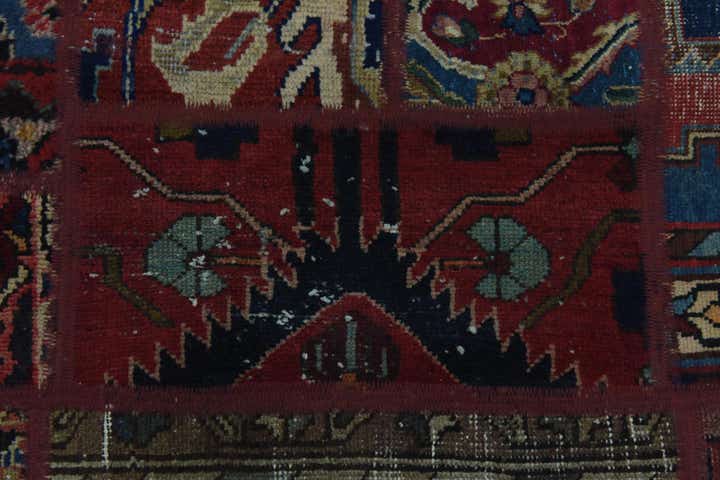 6' 4 x 9' 8 Hand Knotted Ultra Vintage Persian Wool Rug