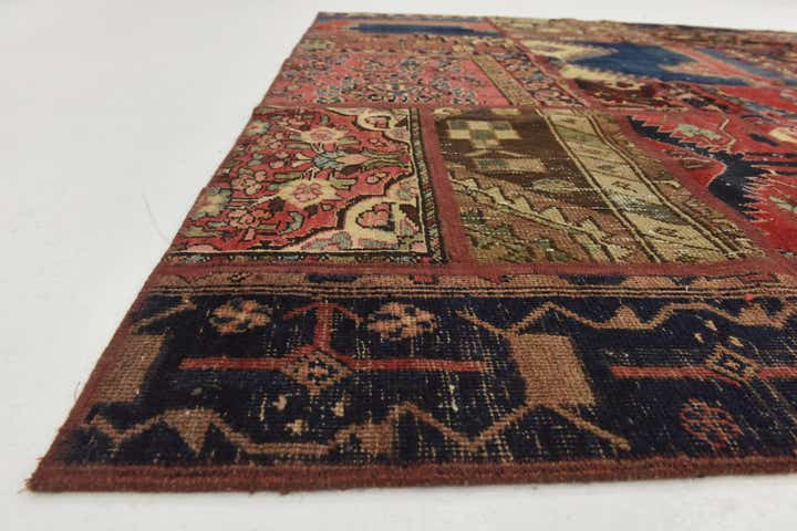 6' 4 x 9' 8 Hand Knotted Ultra Vintage Persian Wool Rug
