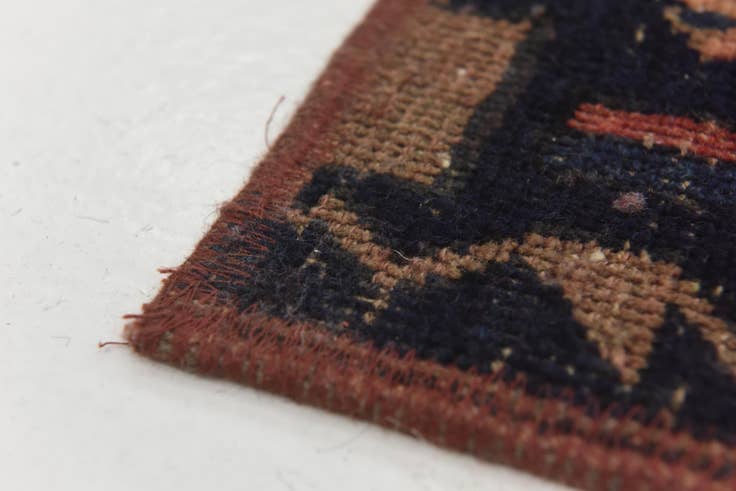 Detail image of 6' 4 x 9' 8 Hand Knotted Ultra Vintage Persian Wool Rug