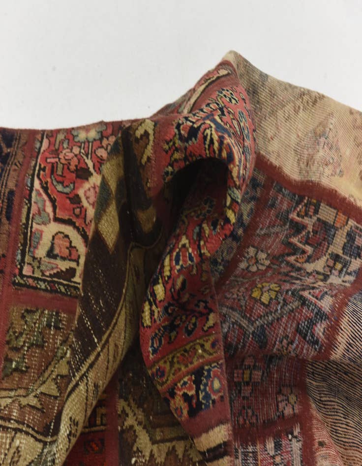 Detail image of 6' 4 x 9' 8  Hand Knotted Ultra Vintage Persian Wool Rug